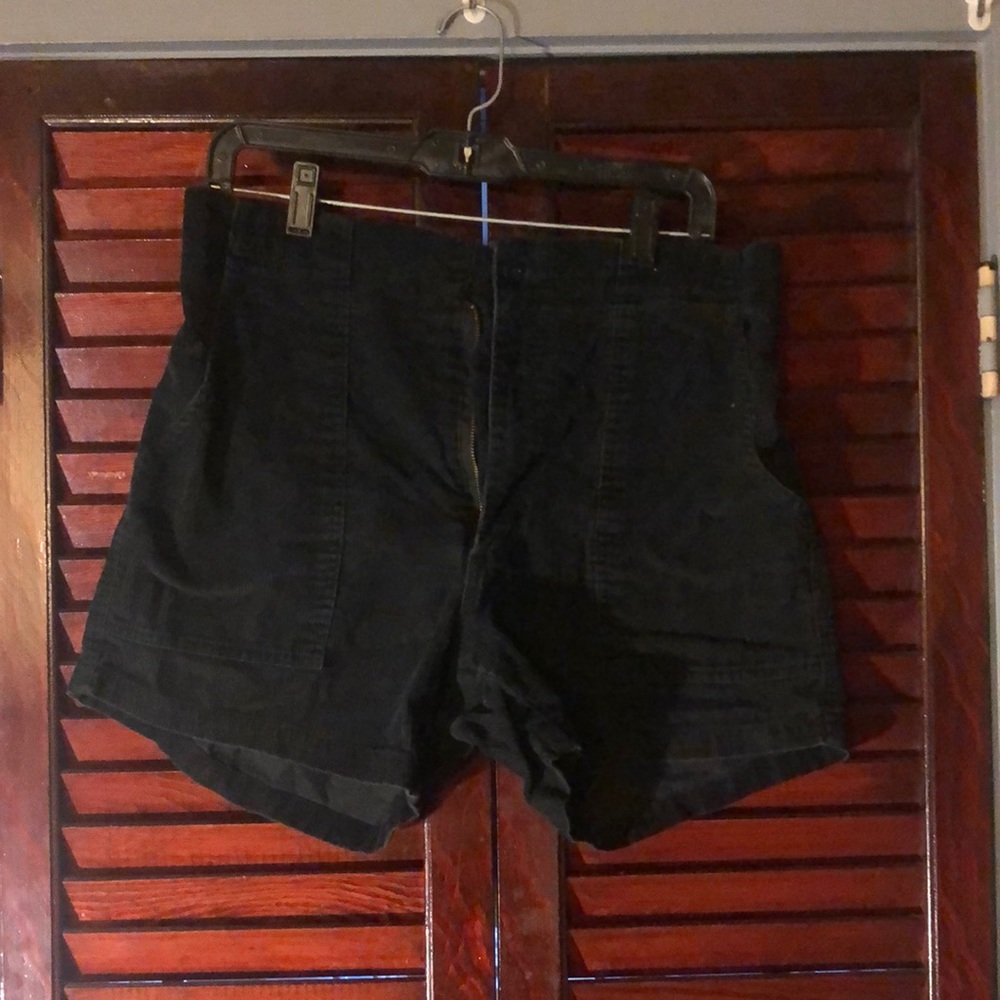 Black Corduroy Shorts
